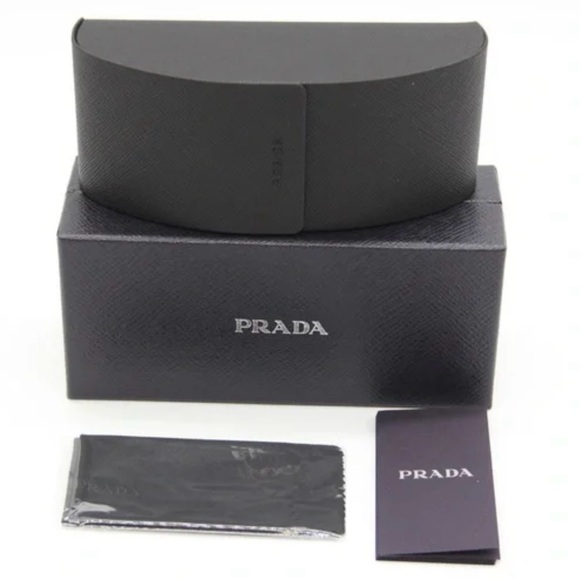 NEW PRADA SQUARE SUNGLASSES PRA05S 16K08Z BLACK SPR A05 16K08Z PRADA EYEWEAR - Picture 4 of 4